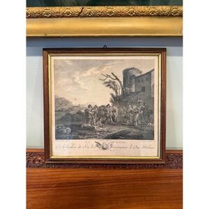 Antique French Copperplate Engraving Duc d'Orléans c1780 Framed